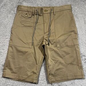 Luciano Barbera Soft Trouser Chino Shorts Men's 48 US 32 Khaki Brown‎ Beige NWT